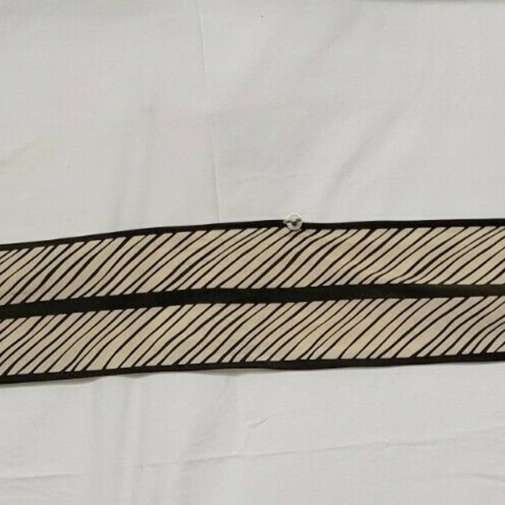 VANA BROWN / BEIGE STRIPED PRINT LADIES SCARF